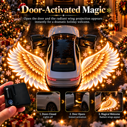 🎄 BUY 1 GET 1 FREE 🎁 Guardian Wings™ – Christmas Angel Wing Car Door Projector Lights (2-Pack) ✨