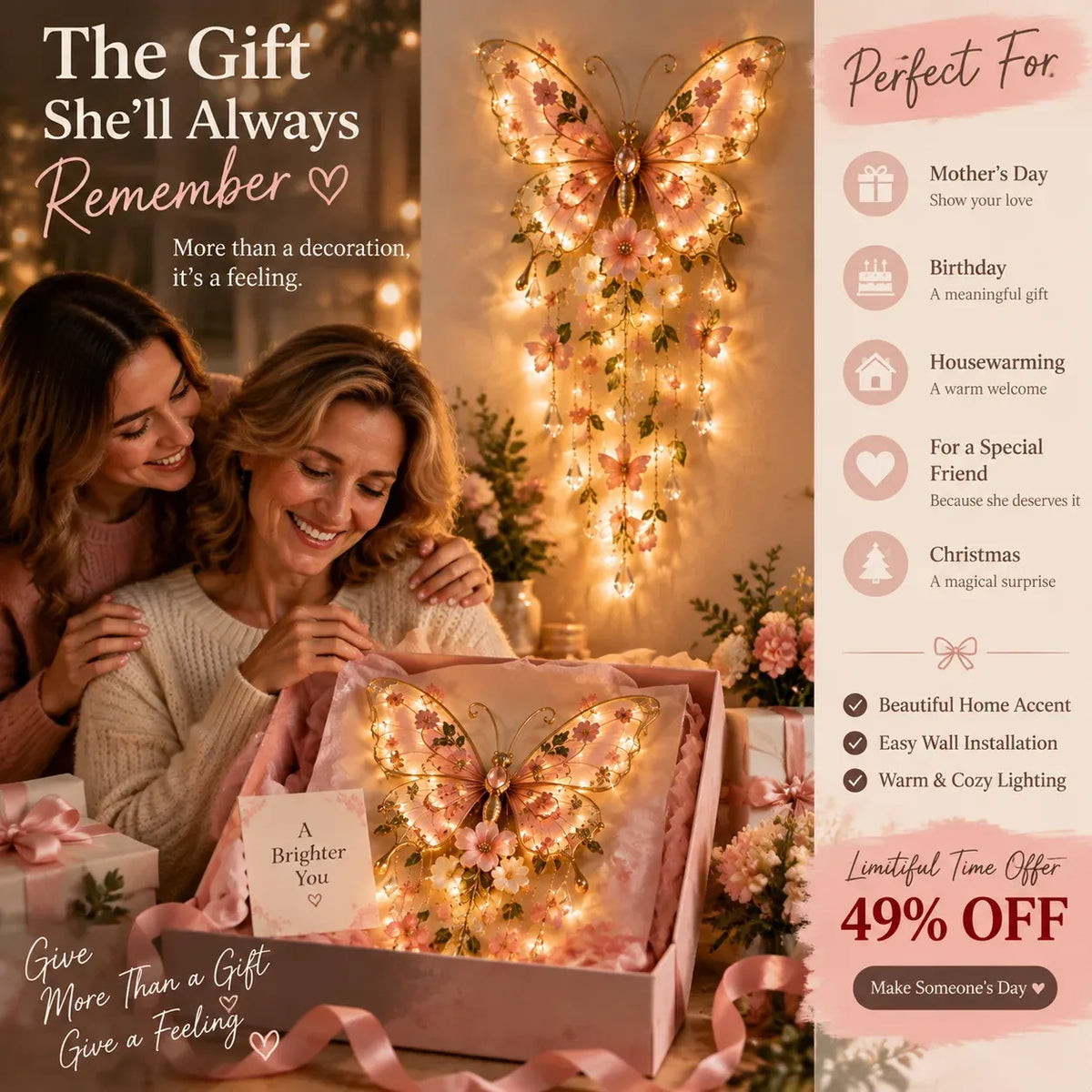 🔥Last Day 49%-🦋Butterfly Garden Light