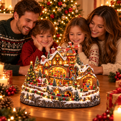 🎄 Lighted & Animated Christmas Village Collection – Magical Moving Holiday Display ✨