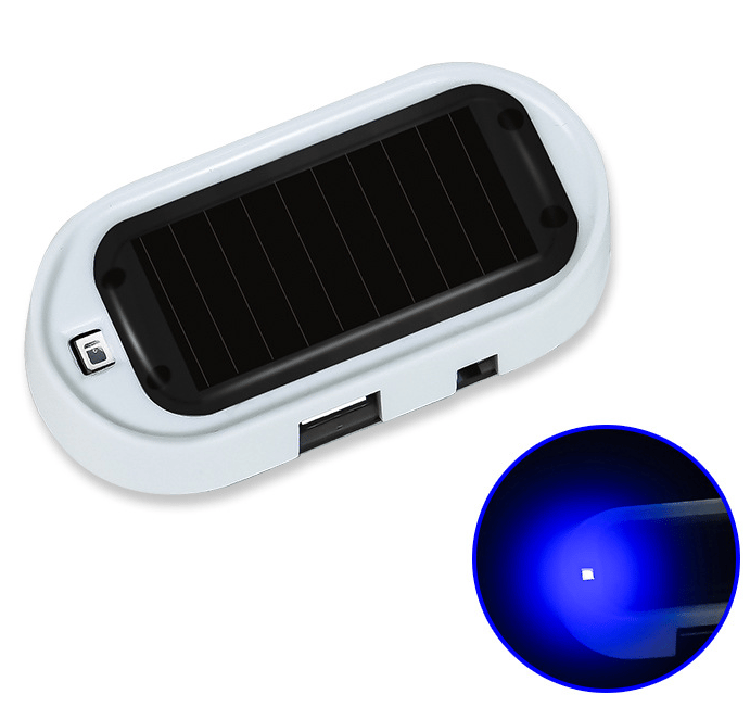 🚗🌞Solar Car Anti-Theft Light – solar + USB charged, auto-flashes at night. Realistic LED mimics active alarm – deters thieves without wiring. 🛡️