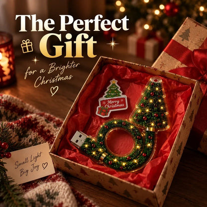 🌲Cozy Christmas Tree Glow Projector Ligh – USB-Powered Cozy Holiday Decor