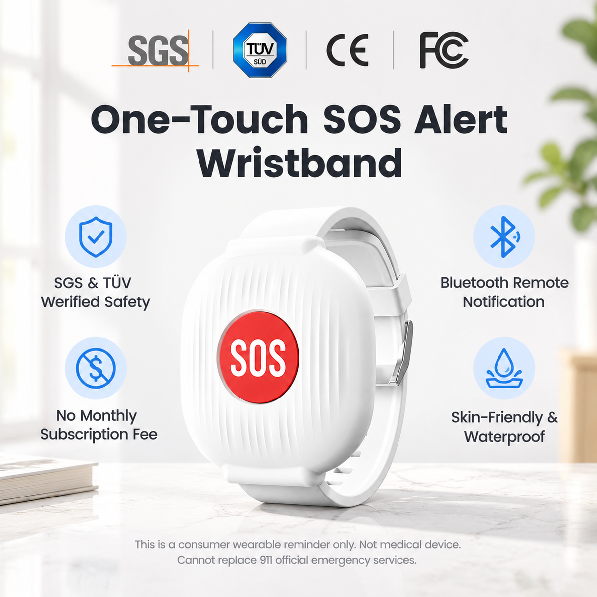 🆘 50% OFF – SOS Emergency Call Wristband for Seniors