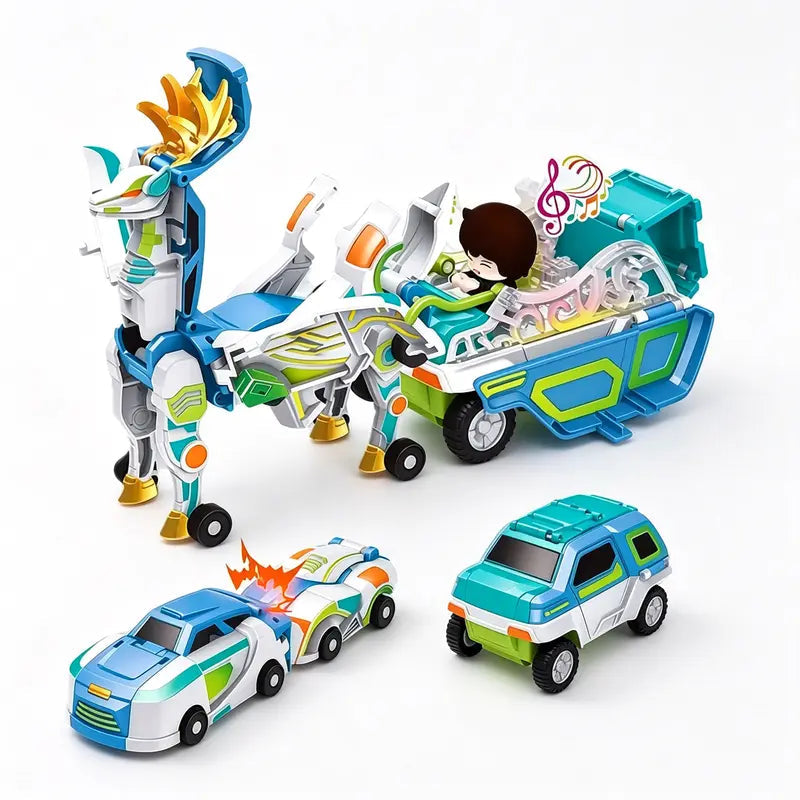 Magnetic Transforming Dragon Race Car! 2-in-1 Transformable Dragon & Racing Vehicle Toy🚗