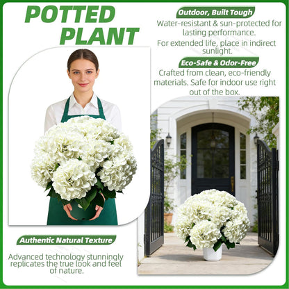 🔥Hot Sale 70% OFF🔥Lifelike UV-Resistant Outdoor Hydrangea | Waterproof & Windproof Faux Flowers for Patio & Garden