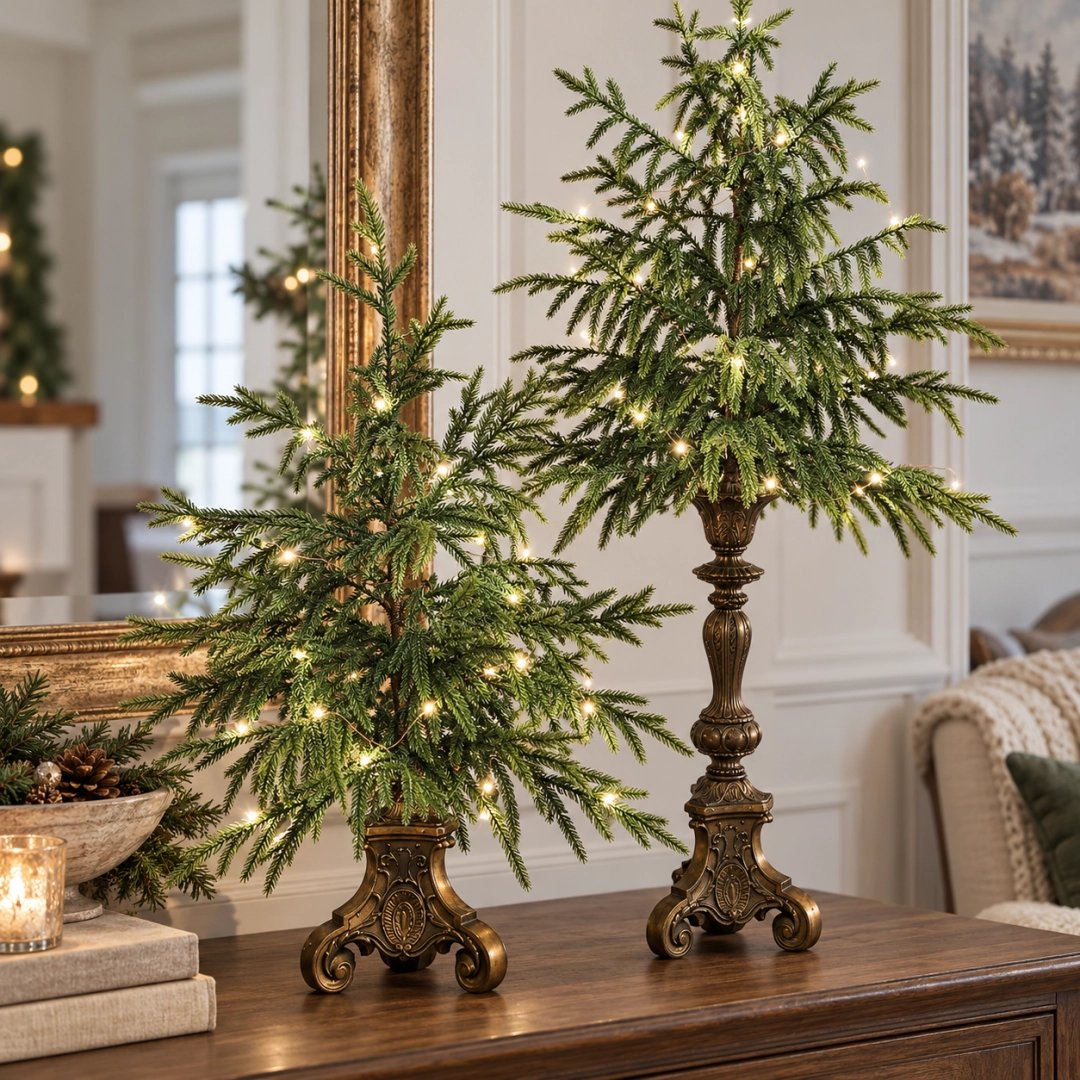 🔥Last Day 50% Off🔥Vintage Lighted Norfolk Pine Trees