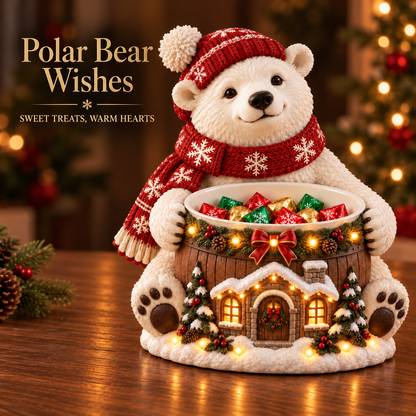 🎄 Christmas Sale ✨ Light-Up Christmas Candy Bowl – Charming Holiday Tabletop Decor & Gift 🎁
