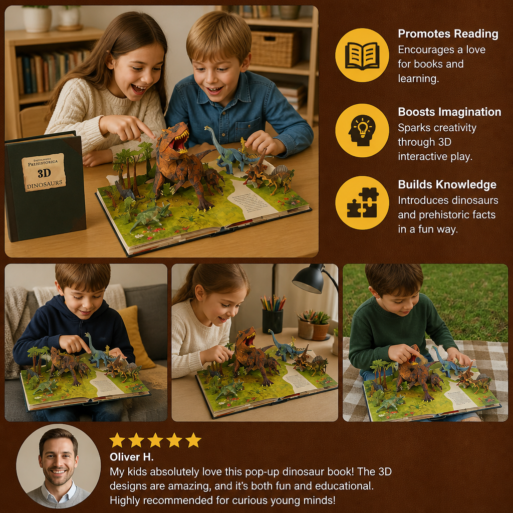 🦖 Open the Book. Watch Dinosaurs Come to Life!