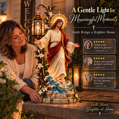 ✝️ Walk by Faith™ – Jesus Walking on Water Divine Reflection Light