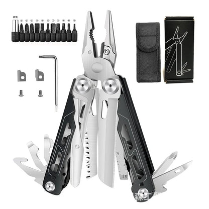 🏕️ 16-in-1 Camping Multi-Tool with Full-Size Scissors & Carrying Pouch