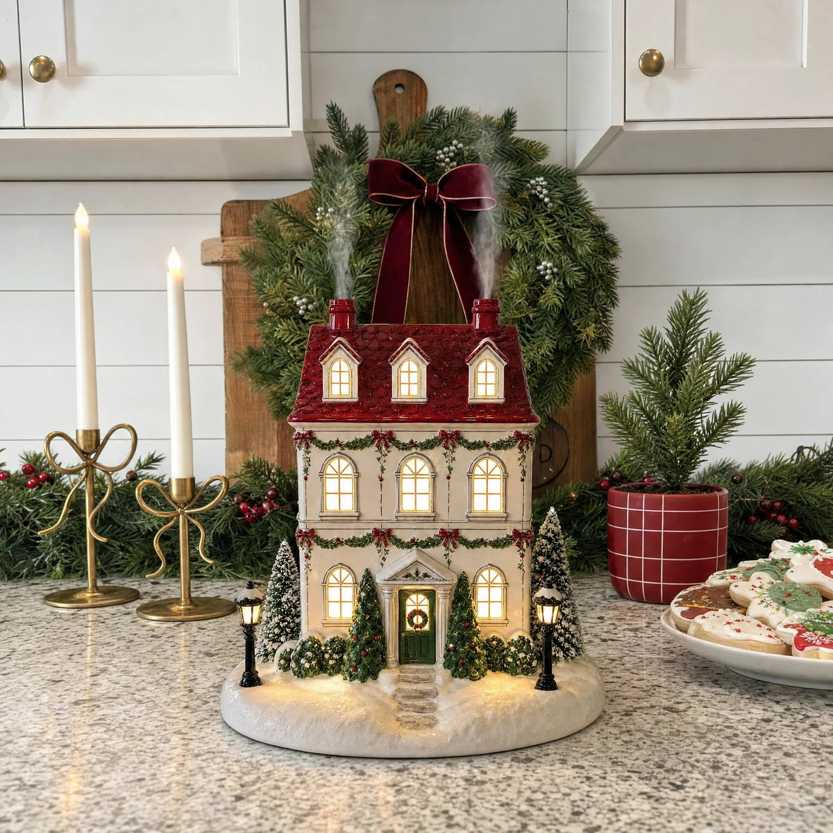 Mistletoe Lane illuminated Christmas townhouse diffuser