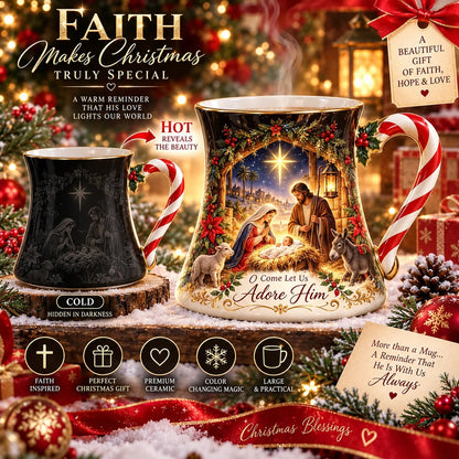 🎄Christmas Magic Color-Changing Mug – Heat Reveal Holiday Gift