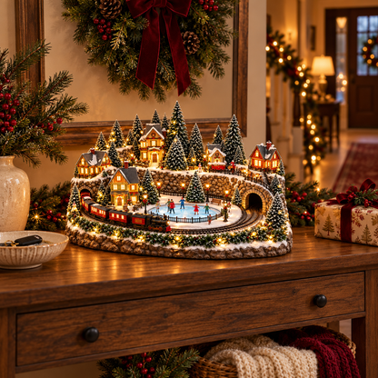 🎄 Lighted & Animated Christmas Village Collection – Magical Moving Holiday Display ✨
