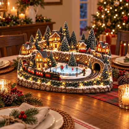 🎄 Lighted & Animated Christmas Village Collection – Magical Moving Holiday Display ✨