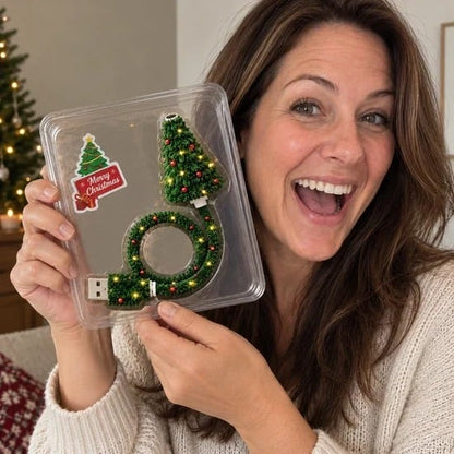 🌲Cozy Christmas Tree Glow Projector Ligh – USB-Powered Cozy Holiday Decor