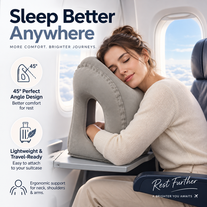 🔥 50% OFF – ✈️Ergonomic Inflatable Travel Pillow | 45° Comfort Support for Better Sleep Anywhere