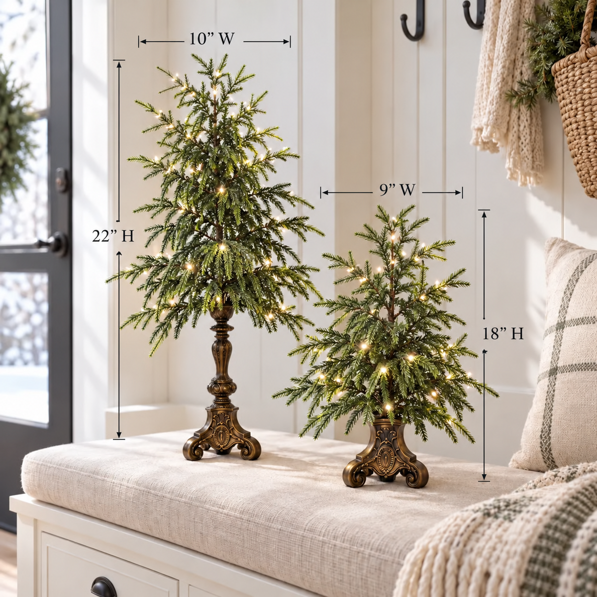 🔥Last Day 50% Off🔥Vintage Lighted Norfolk Pine Trees
