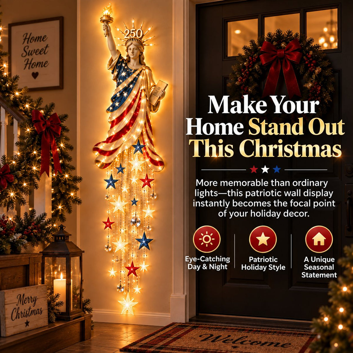 🗽 Liberty 250 Starfall™ – Celebrate America’s 250th With a Glowing Patriotic Wall Display