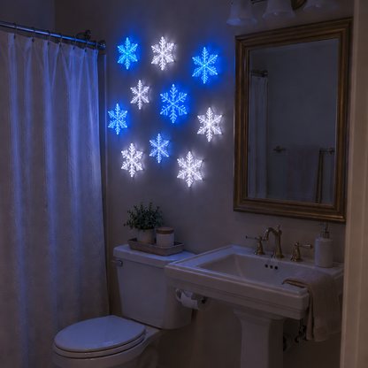 🎅🎄 Christmas Sale 49% OFF❄️LED Snowflake Wall Light Set – Remote-Controlled Christmas Winter Decor