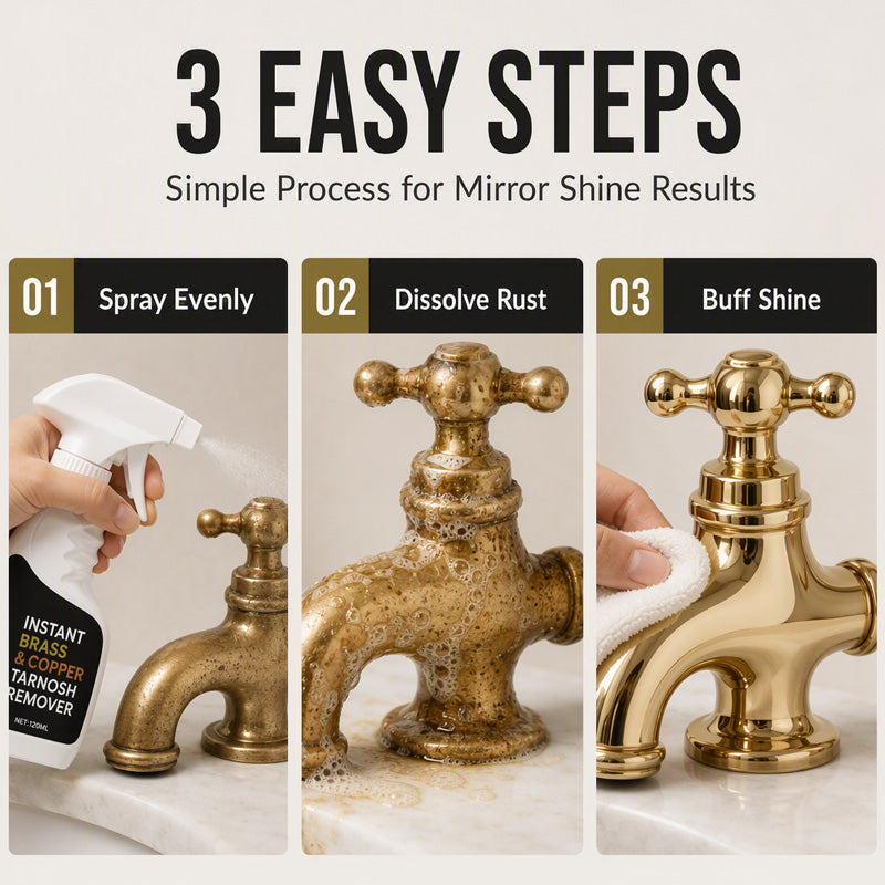 🔥Last Day 50% OFF -Instant Brass Tarnish Remover Spray