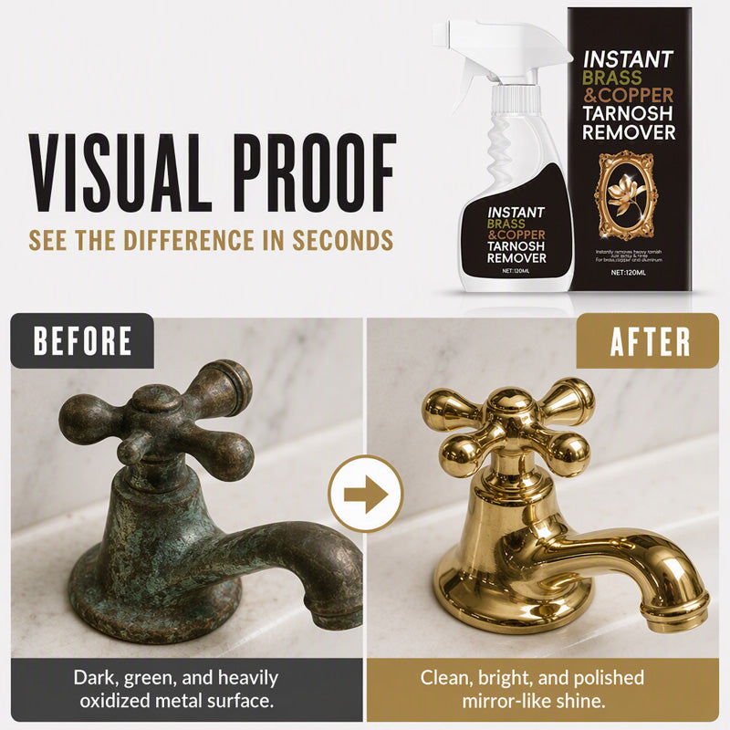 🔥Last Day 50% OFF -Instant Brass Tarnish Remover Spray