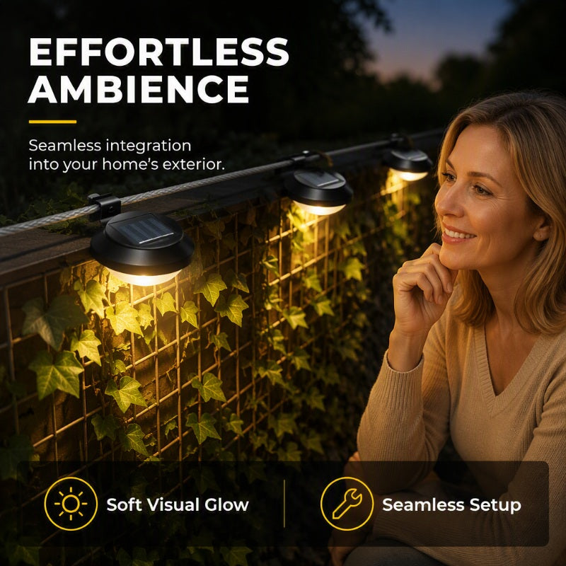 🔥Hot Sale - 49% OFF🔥Outdoor Waterproof Solar LED Gutter Wall Lights