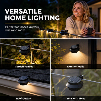 🔥Hot Sale - 49% OFF🔥Outdoor Waterproof Solar LED Gutter Wall Lights